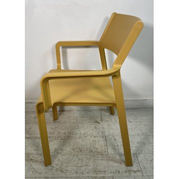 SET 8 SEDIE GIALLE PLASTICA DA ESTERNO SEDIA DESIGN NARDI TRILL ARMCHAIR YELLOW