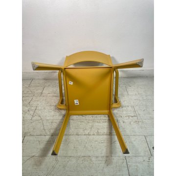 SET 8 SEDIE GIALLE PLASTICA DA ESTERNO SEDIA DESIGN NARDI TRILL ARMCHAIR YELLOW