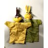 COPPIA MARIONETTE da MANO VINTAGE HAND PUPPETS Willy Coyote Beep Beep WB
