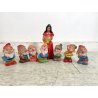 LOTTO PUPAZZI GOMMA BIANCANEVE e SETTE NANI RUBBERTOYS DISNEY  27 - 13 cm/h '60