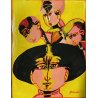 DIPINTO OLIO TELA Remo Brindisi MATERNITA' ARTE MODERNA CONTEMPORANEA 1976