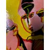 DIPINTO OLIO TELA Remo Brindisi MATERNITA' ARTE MODERNA CONTEMPORANEA 1976