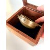BUSSOLA TAVOLO INCLINABILE STRUMENTO NAUTICO BOX LEGNO OTTONE VETRO DECOR '900