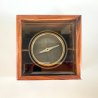 BUSSOLA TAVOLO INCLINABILE STRUMENTO NAUTICO BOX LEGNO OTTONE VETRO DECOR '900