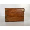 BUSSOLA TAVOLO INCLINABILE STRUMENTO NAUTICO BOX LEGNO OTTONE VETRO DECOR '900