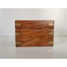 BUSSOLA TAVOLO INCLINABILE STRUMENTO NAUTICO BOX LEGNO OTTONE VETRO DECOR '900