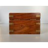 BUSSOLA TAVOLO INCLINABILE STRUMENTO NAUTICO BOX LEGNO OTTONE VETRO DECOR '900