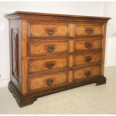 ANTICO COMÒ CANTERANO SECRETAIRE LEGNO NOCE 5 CASSETTI 700 PIEMONTESE CASSETTONE