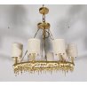 LAMPADARIO MODERNO FERRO 8 LUCI SCIOLTO ANNI 2000 LAMPADA SOFFITTO OTTONE LAMP