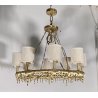 LAMPADARIO MODERNO FERRO 8 LUCI SCIOLTO ANNI 2000 LAMPADA SOFFITTO OTTONE LAMP