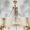 LAMPADARIO MODERNO FERRO 8 LUCI SCIOLTO ANNI 2000 LAMPADA SOFFITTO OTTONE LAMP