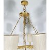 LAMPADARIO MODERNO FERRO 8 LUCI SCIOLTO ANNI 2000 LAMPADA SOFFITTO OTTONE LAMP
