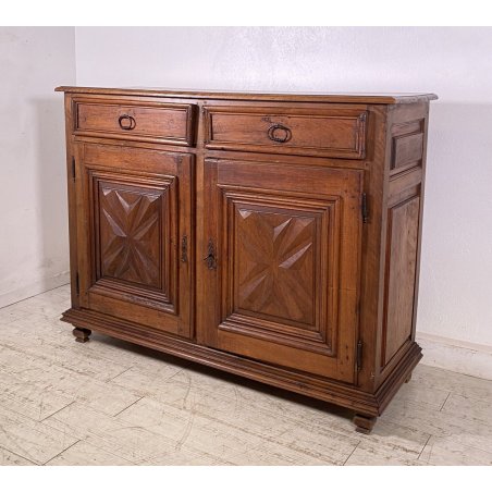 ANTICA CREDENZA LEGNO NOCE 1800 PIEMONTESE RUSTICA DISPENSA SALA ARTE POVERA