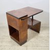 TAVOLINO COMODINO ART DECO' ANNI 50 LEGNO RADICA TABLE DESIGN ETAGERE