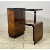 TAVOLINO COMODINO ART DECO' ANNI 50 LEGNO RADICA TABLE DESIGN ETAGERE