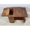 TAVOLINO COMODINO ART DECO' ANNI 50 LEGNO RADICA TABLE DESIGN ETAGERE