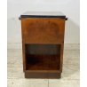 TAVOLINO COMODINO ART DECO' ANNI 50 LEGNO RADICA TABLE DESIGN ETAGERE