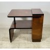 TAVOLINO COMODINO ART DECO' ANNI 50 LEGNO RADICA TABLE DESIGN ETAGERE