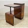 TAVOLINO COMODINO ART DECO' ANNI 50 LEGNO RADICA TABLE DESIGN ETAGERE