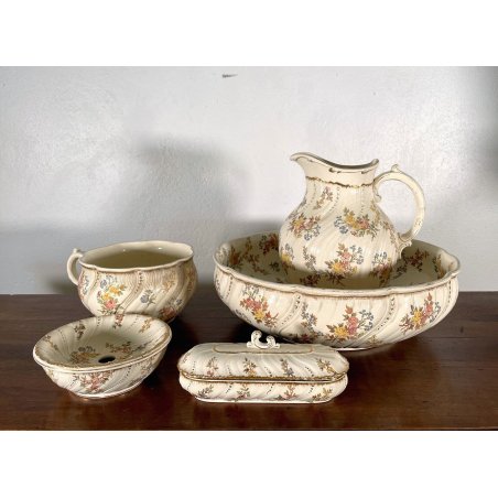 ANTICO SERVICE de TOILET CERAMICA SARREGUEMINES Luigi XV U&C BROCCA ACCESSORI FR