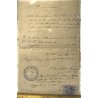 ANTICO DOCUMENTO Curia Ecclesiastica REGGIO EMILIA CORNICE GUILLOCHE 33 x 39 cm