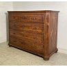 ANTICO COMÒ CANTERANO INTARSIATO LEGNO NOCE 4 CASSETTI 700 PIEMONTESE CASSETTONE