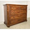 ANTICO COMÒ CANTERANO INTARSIATO LEGNO NOCE 4 CASSETTI 700 PIEMONTESE CASSETTONE