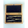 COMPASSO ANTICO Con SCATOLA LEGNO Pezzi Vari VECCHI STRUMENTI Disegno Tecnico