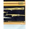 COMPASSO ANTICO Con SCATOLA LEGNO Pezzi Vari VECCHI STRUMENTI Disegno Tecnico