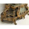 ANTICO OROLOGIO TAVOLO PENDOLO BRONZATO Parigina SCULTURA Napoleone III marmo