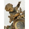 ANTICO OROLOGIO TAVOLO PENDOLO BRONZATO Parigina SCULTURA Napoleone III marmo