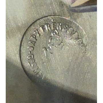 ANTICO OROLOGIO TAVOLO PENDOLO BRONZATO Parigina SCULTURA Napoleone III marmo