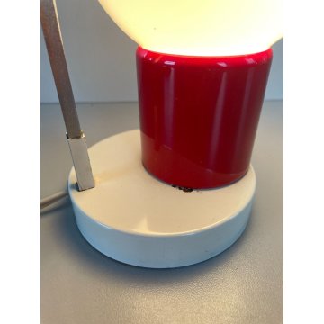 LAMPADA TAVOLO VINTAGE TABLE LAMP ABATJOUR Stilnovo ROSSO ø 11x25 cm/h ANNI '70