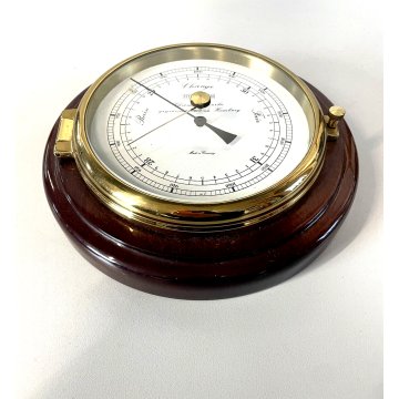 RARO BAROMETRO NAUTICO VINTAGE Chronometerwerke WEMPE Hamburg OTTONE LEGNO '900