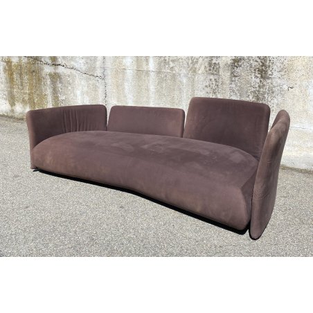 DIVANO DESIGN Feg MODELLO Pin Up STOFFA MARRONE SOFA VINTAGE 1990 SFODERABILE