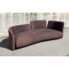 DIVANO DESIGN Feg MODELLO Pin Up STOFFA MARRONE SOFA VINTAGE 1990 SFODERABILE