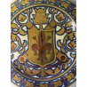 PIATTO PARATA CERAMICA Cantagalli TOSCANA DECORO LUSTRO GIGLIO FIORENTINO ø 32cm