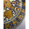 PIATTO PARATA CERAMICA Cantagalli TOSCANA DECORO LUSTRO GIGLIO FIORENTINO ø 32cm