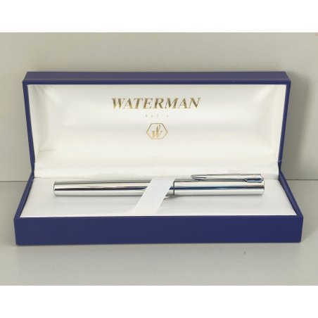 PENNA STILOGRAFICA Waterman ACCIAO LUCIDO Paris VINTAGE FOUNTAIN PEN BOX plume