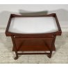 CARRELLO BAR ROTELLE DESIGN ANNI 60 LEGNO VASSOIO TROLLEY BAR VINTAGE 2 RIPIANI