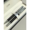 Niji PARURE PENNA Stilografica & Sfera CARBONIO set FOUNTAIN PEN + BALLPOINT PEN