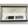 Niji PARURE PENNA Stilografica & Sfera CARBONIO set FOUNTAIN PEN + BALLPOINT PEN