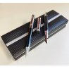 Niji PARURE PENNA Stilografica & Sfera CARBONIO set FOUNTAIN PEN + BALLPOINT PEN