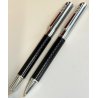 Niji PARURE PENNA Stilografica & Sfera CARBONIO set FOUNTAIN PEN + BALLPOINT PEN