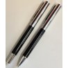 Niji PARURE PENNA Stilografica & Sfera CARBONIO set FOUNTAIN PEN + BALLPOINT PEN