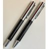 Niji PARURE PENNA Stilografica & Sfera CARBONIO set FOUNTAIN PEN + BALLPOINT PEN