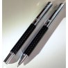 Niji PARURE PENNA Stilografica & Sfera CARBONIO set FOUNTAIN PEN + BALLPOINT PEN