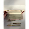ANTICO SET SCRIVANIA box anni 20 PENNA STILOGRAFICA matita TAGLIACARTE argentato
