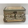 ANTICO PORTAGIOIE SCRIGNO URNA TECA RELIQUIE COFANETTO epoca 1800 OLD ARGENTATO
