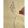 STAMPA LITOGRAFIA Egon Schiele "Girlfriends" EMBRACE EROTIC ART ESPRESSIONISMO